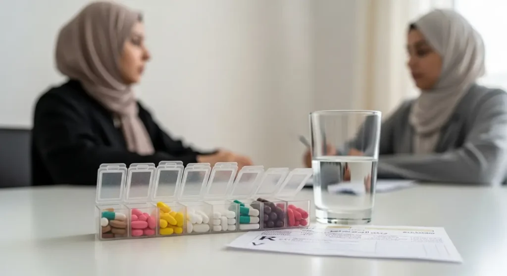 Médicaments anti-rejet immunosuppresseurs après greffe de rein au Maroc organisés dans un pilulier