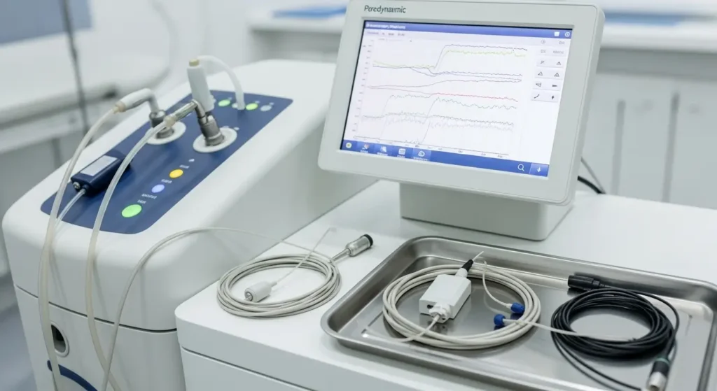 Appareil urodynamique utilisé pour mesurer la pression vésicale et le débit urinaire