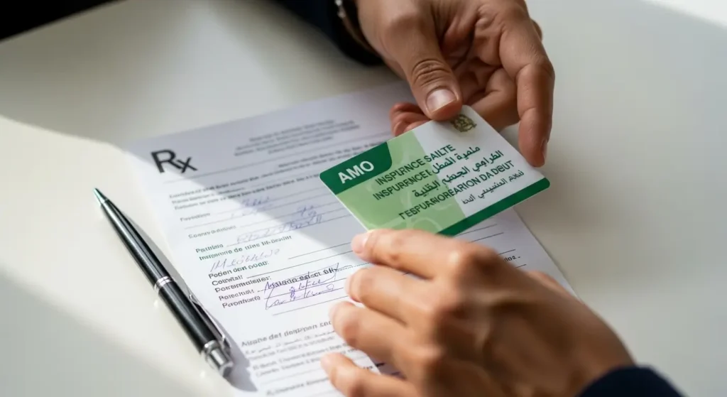 Carte AMO et ordonnance médicale pour remboursement consultation néphrologue Maroc