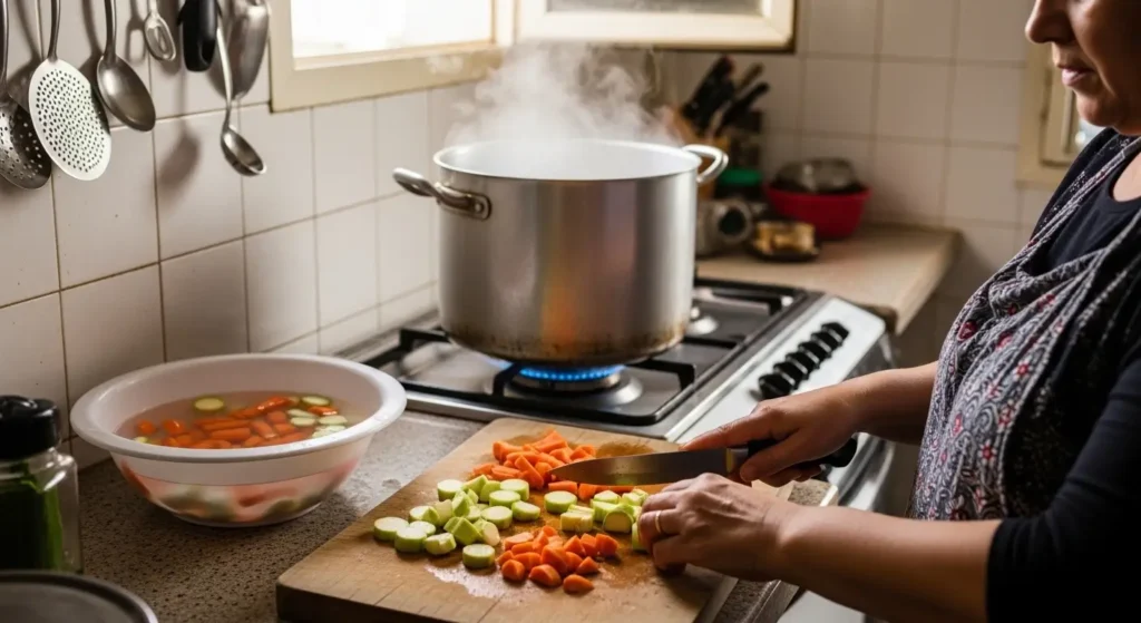 Technique de double cuisson des légumes pour réduire le potassium, recommandée aux patients marocains avec insuffisance rénale